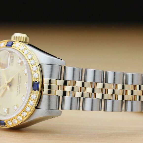 Sale! Rolex 18k Yellow Diamond Datejust Ladies Watch